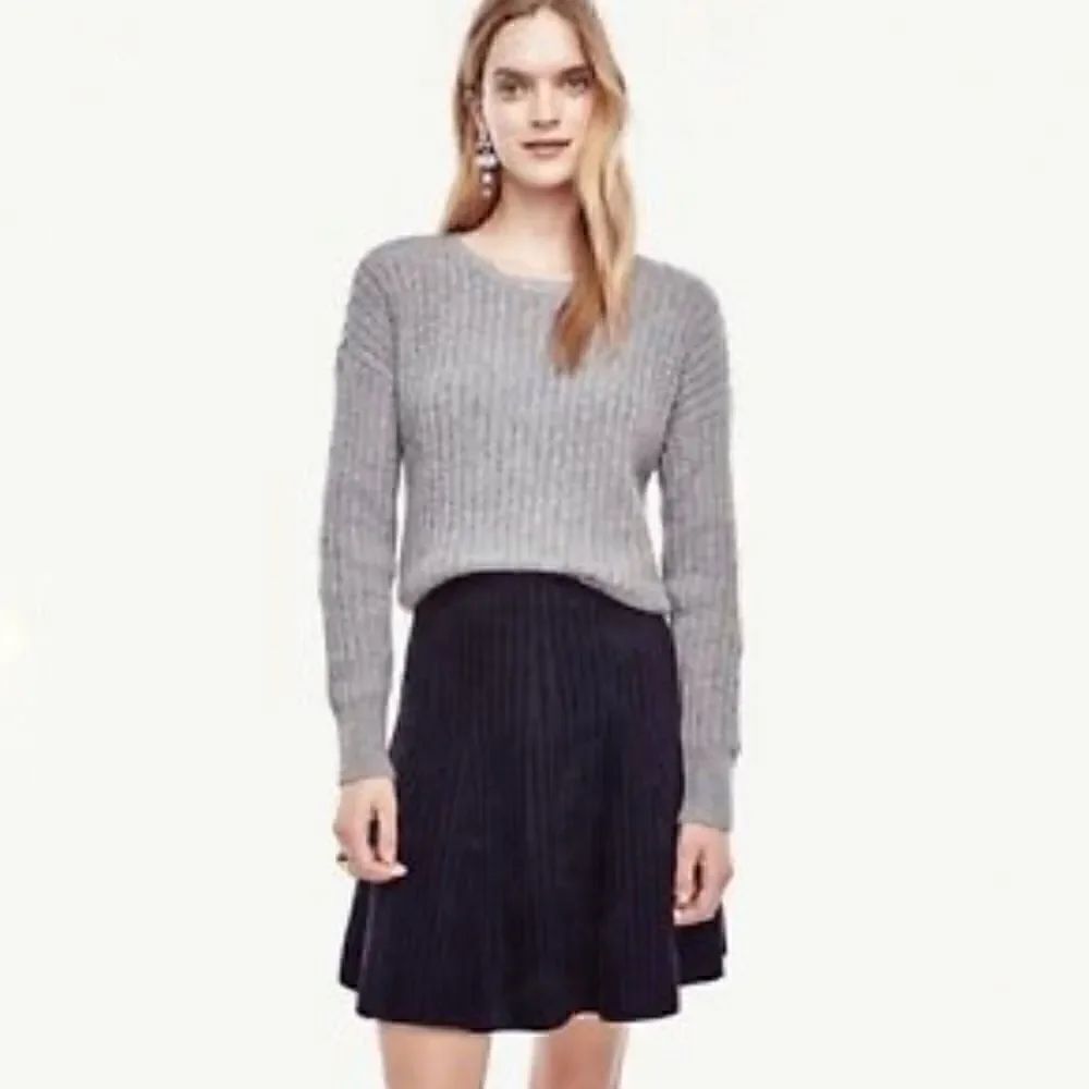 euc Ann Taylor wool blend stitch ribbed sweater